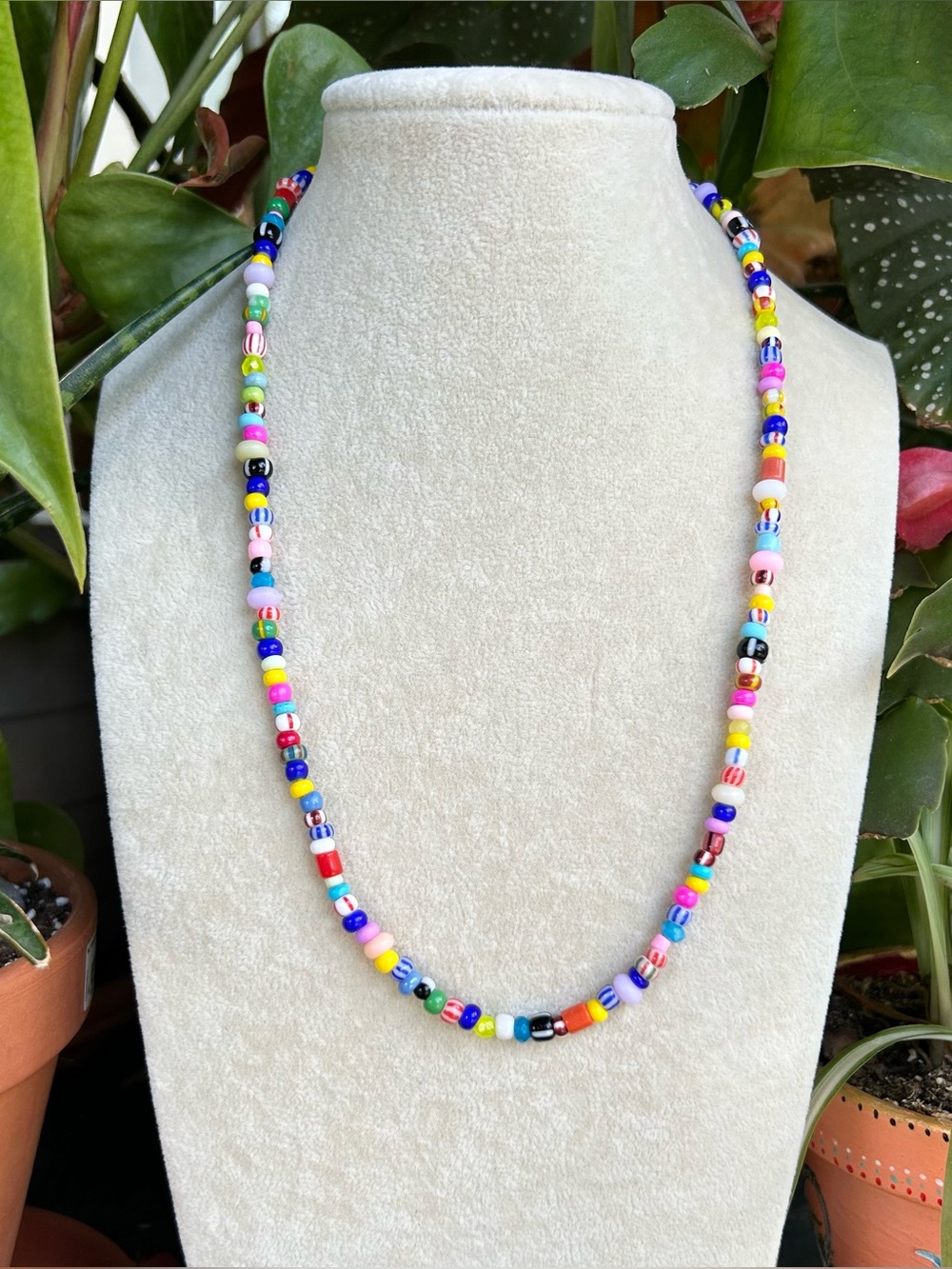 Colorful beaded necklace